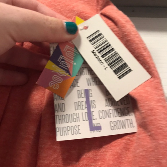 Lularoe Madison pleated skirt, pink, Large, BNWT - Picture 2 of 4